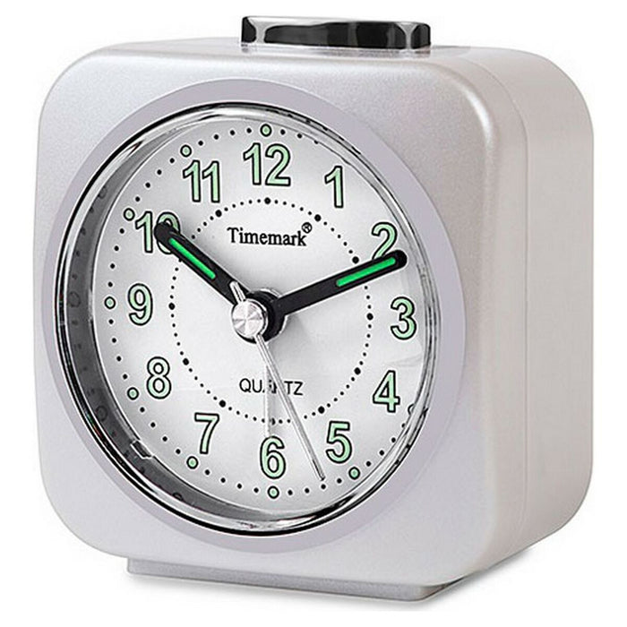 Analoge alarmklok Timemark Wit Stil met geluid Nachtmodus