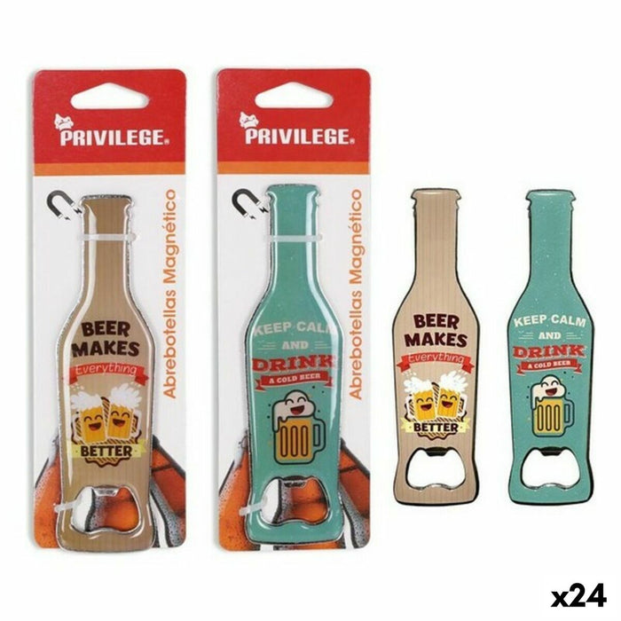 Flesopener Privilege 140988 4 x 14 x 0,5 cm (24 Stuks)