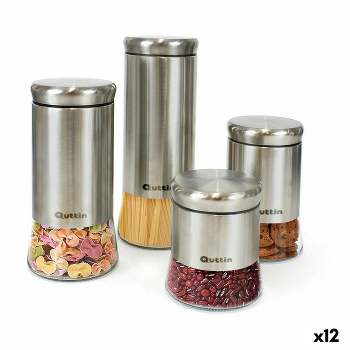 Tin Quttin Staal Glas 11,5 x 11,5 x 23,5 cm (12 Stuks) (1700 ml)