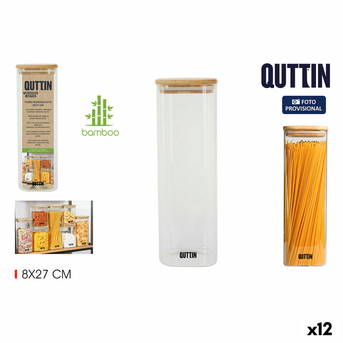Tin Quttin Bamboe Vierkant 1,3 L 8 x 27 cm (12 Stuks)