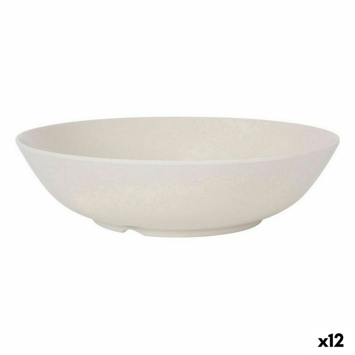 Saladekom La Mediterránea Melamine Wit Helderheid 25 x 6,5 cm (12 Stuks)