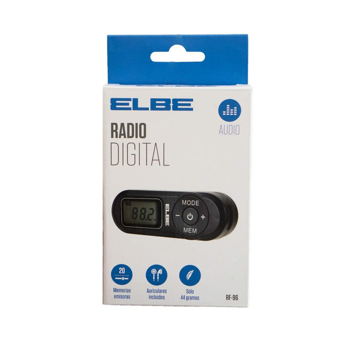 Portable Digitale Radio ELBE RF96 Zwart FM