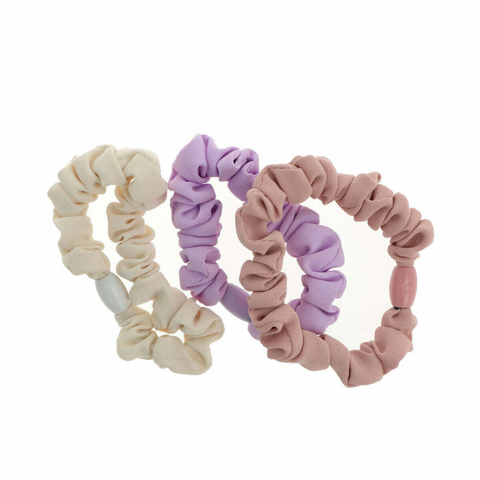 Haarelastiekjes Inca   Beige Roze Lila (3 Onderdelen)