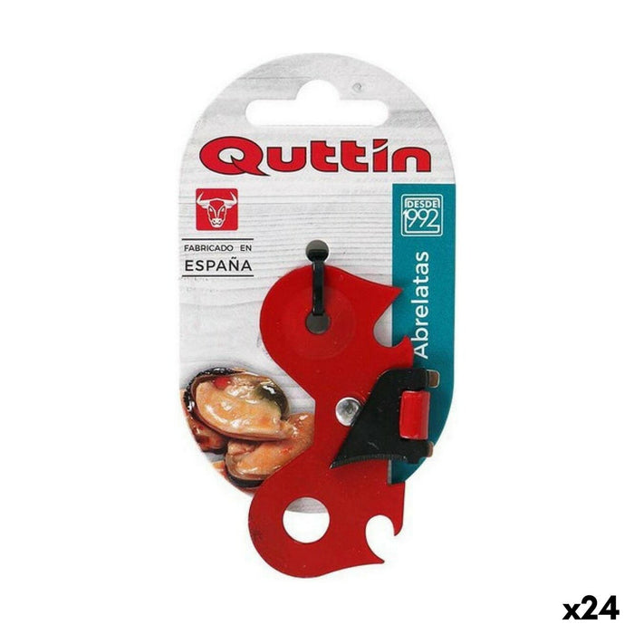 Blikopener Quttin Rood Vlinder Opvouwbaar 7 x 4 x 0,3 cm (24 Stuks)