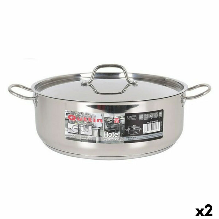 Kookpot met Deksel Quttin Hotel Collection 7,5 L 30 x 11 cm (2 Stuks)