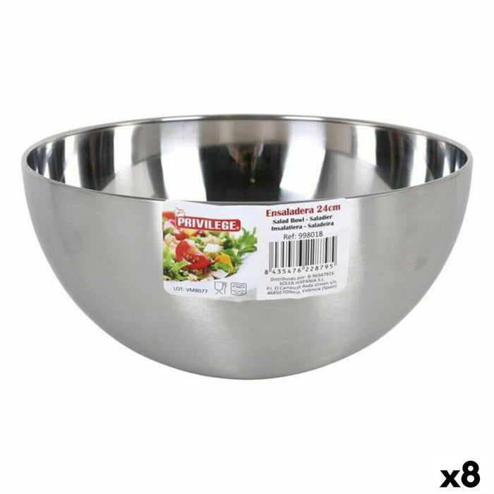 Saladekom Privilege Staal Aperitief (8 Stuks) (24,1 x 11,7 cm)