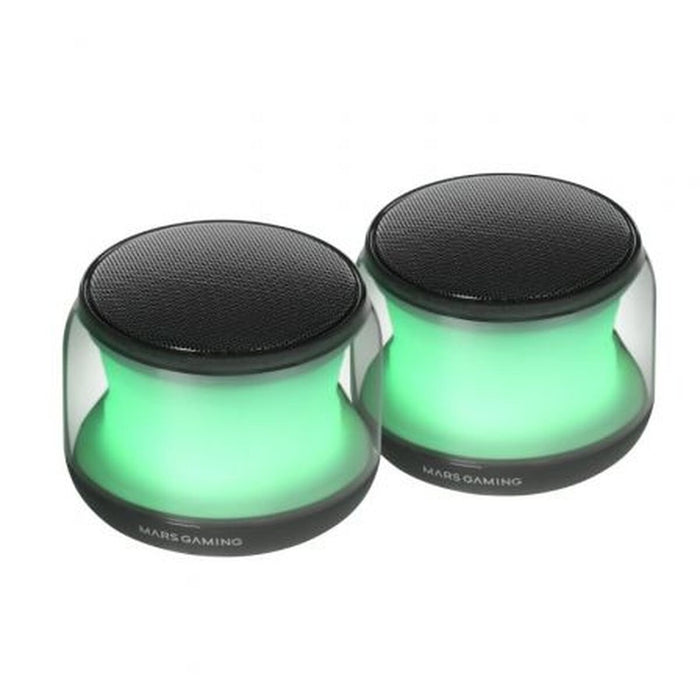 Dankzij de draagbare Bluetooth®-luidsprekers Mars Gaming MSAURA Zwart 15 W