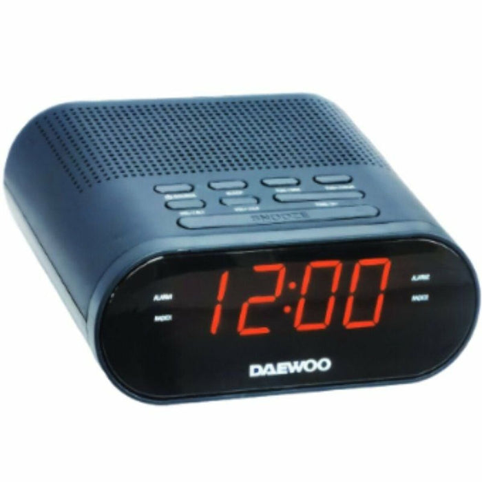 Radio alarmklok Daewoo Zwart