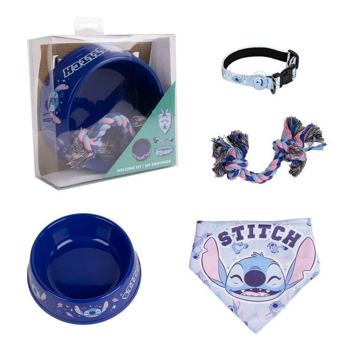 Geschenkenset Stitch Blauw Multi-compositie Hond 4 Onderdelen