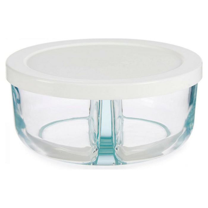 Lunchbox Pasabahce 530683-1113225 Wit Transparant Glas 2 Compartimenten