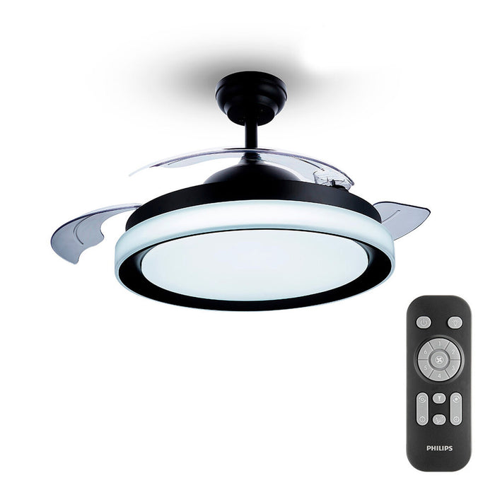 Plafondventilator met licht Philips Atlas Zwart 35 W 28 W 4500 Lm (2700 K)