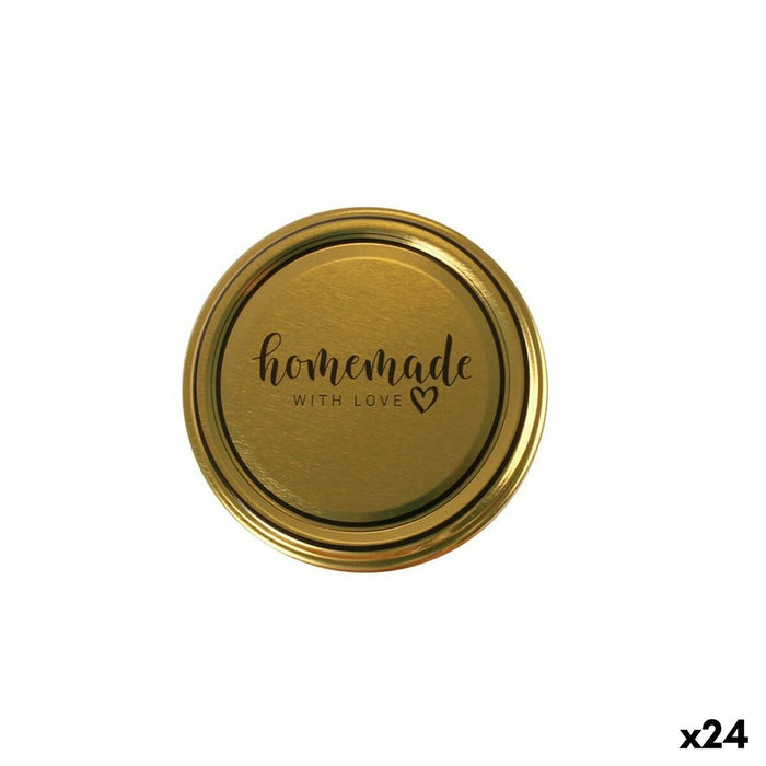 Set deksels Sarkap Homemade Gouden 6 Onderdelen 7 x 0,8 cm (24 Stuks)