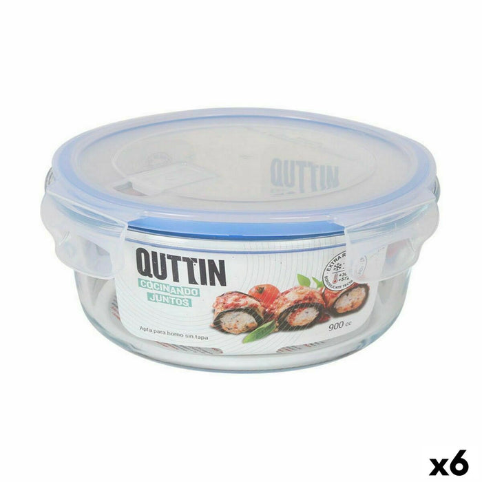 Hermetische Lunchtrommel Quttin Rond 900 ml (6 Stuks)