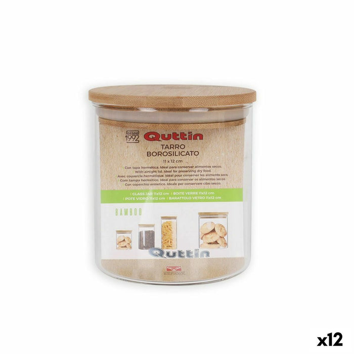Blik Quttin Siliconen Borosilicaatglas 700 ml (12 Stuks)