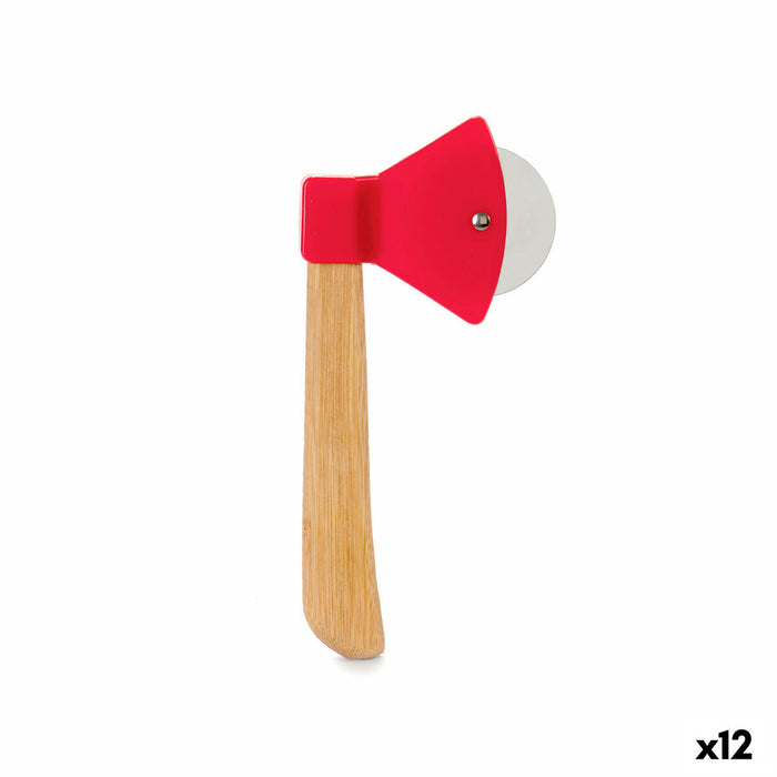 Pizzasnijder Kinvara CN52307-1 CN52307-1 Bruin Rood Bamboe Roestvrij staal Polypropyleen 21,7 x 2 x 10 cm 14 x 29 x 2,5 cm Bijl