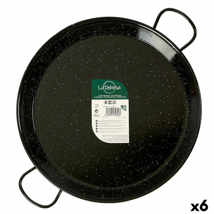 Pan La Dehesa 0238-LD 0238-LD Zwart Geëmailleerd Staal Ø 38 cm 51 x 6 x 39 cm (6 Stuks)