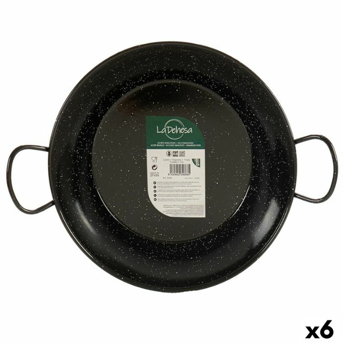 Paella Pan La Dehesa 0628-LD 0628-LD Zwart Geëmailleerd Staal Ø 28 cm 39 x 10 x 29 cm (6 Stuks)