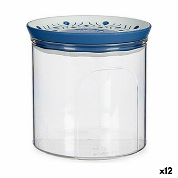 Tin Stefanplast 55401 Tosca Blauw Plastic 700 ml 11,7 x 11 x 11,7 cm Hermetisch (12 Stuks)