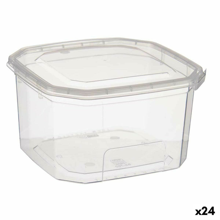 Rechthoekige lunchbox met deksel Leknes BS750ROI BS750ROI Transparant Polypropyleen 750 ml (24 Stuks)