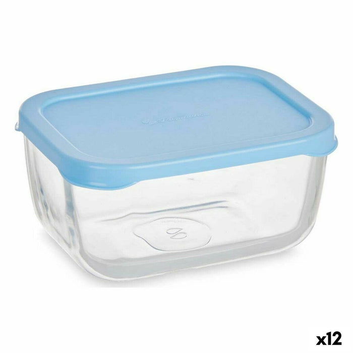 Lunchbox Pasabahce 1113314-53733 Snow Blauw Transparant Glas Polyethyleen 420 ml (12 Stuks)
