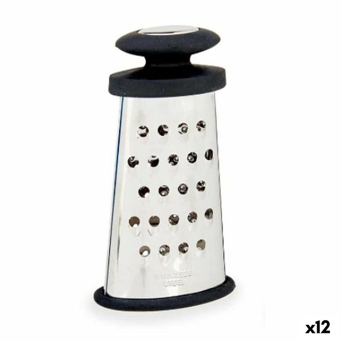 Rasper Kinvara KT1210376 KT1210376 Zwart Zilverkleurig Zilver Roestvrij staal TPR 9 x 15,5 x 4,2 cm 8,2 x 15,5 x 4,2 cm (12 Stuk