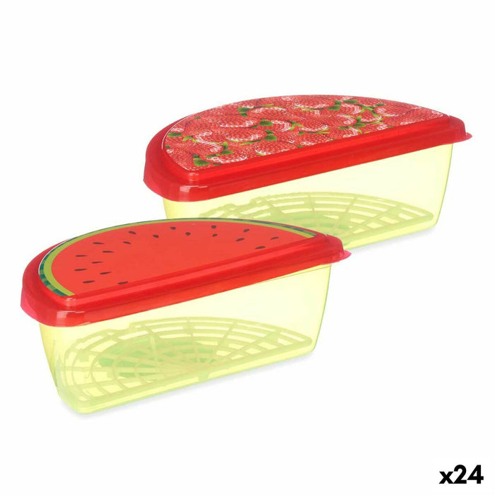 Lunchbox Leknes 78786 78786 Polypropyleen Plastic Aardbei Watermeloen 1,2 L Fruit (24 Stuks)