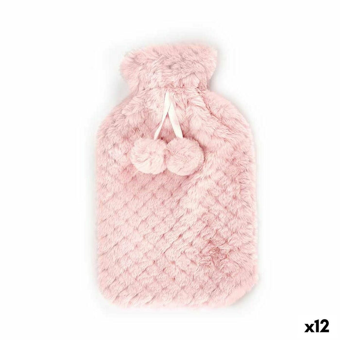 Hot Water Bottle Gift Decor Pink Plastic 1,8 L (12 Units)