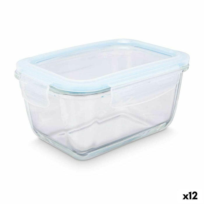 Lunchbox Vivalto 90553 90553 Transparant Siliconen Polypropyleen Borosilicaatglas 950 ml (12 Stuks)