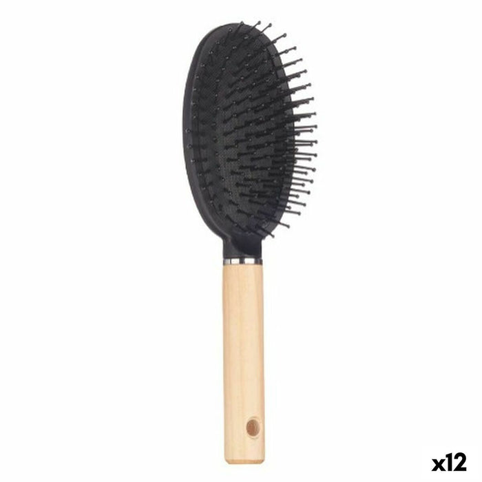 Borstel Bruin Zwart Hout Siliconen Plastic (12 Stuks)