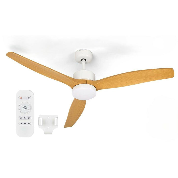 Plafondventilator met licht Argon W-FC5288-3C1L W W-FC5288-3C1L W Wit Bruin 40 W Ø 132 cm