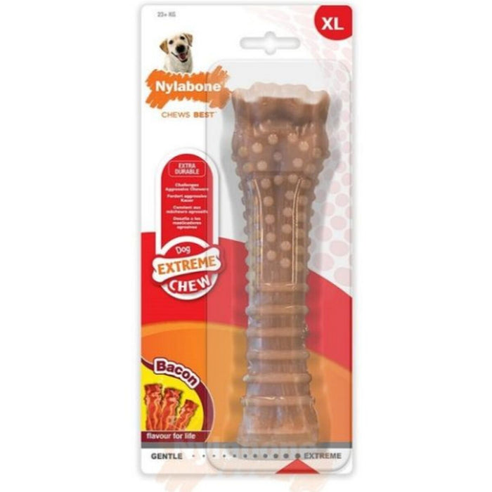 Kauwspeelgoed voor honden Nylabone Dura Chew Bacon Maat XL Nylon