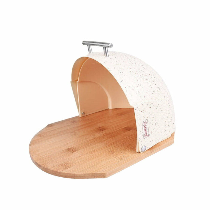 Broodmand Feel Maestro MR-1678 Beige Zilverkleurig Hout Plastic 1 Onderdelen 27,5 x 21 x 37,5 cm