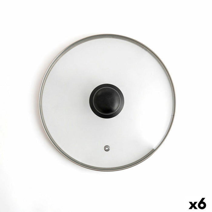 Pannedeksel Quid Renova Transparant Glas Ø 28 cm (6 Stuks)