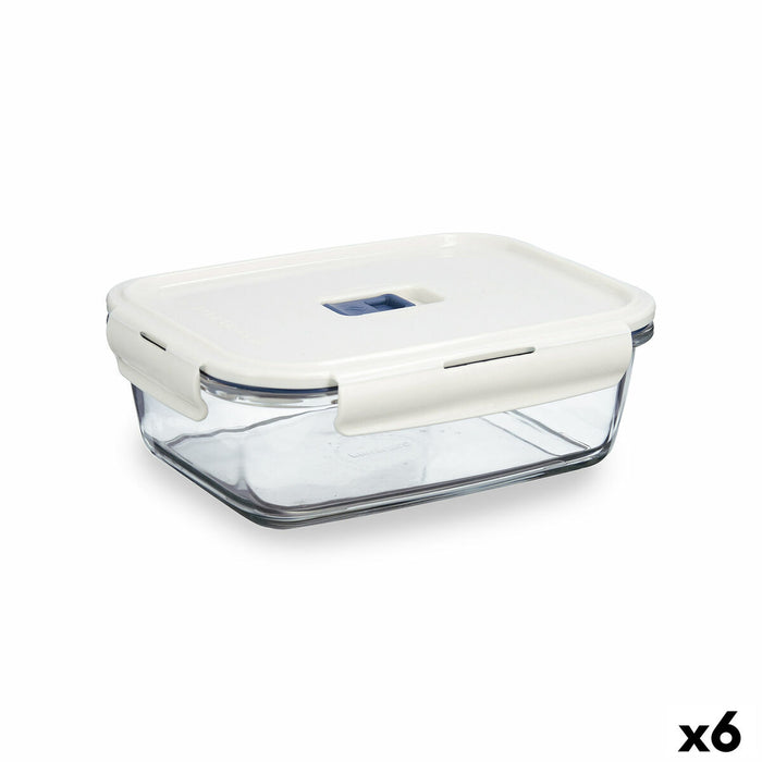 Hermetische Lunchtrommel Luminarc Baltic Crème Glas 1,22 L (6 Stuks)