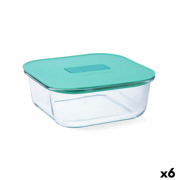 Hermetische Lunchtrommel Luminarc Joy Blauw Glas 1,1 L (6 Stuks)