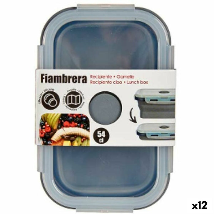 Lunchbox Kinvara CH19130-1 CH19130-1 Grijs Transparant ABS 540 ml (12 Stuks)