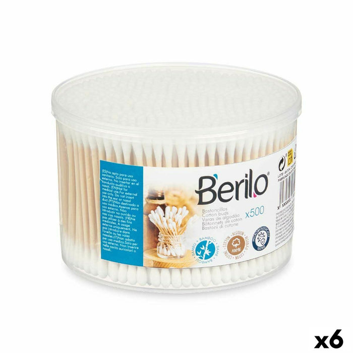 Wattenstaafjes Berilo Katoen Bamboe 6 Stuks